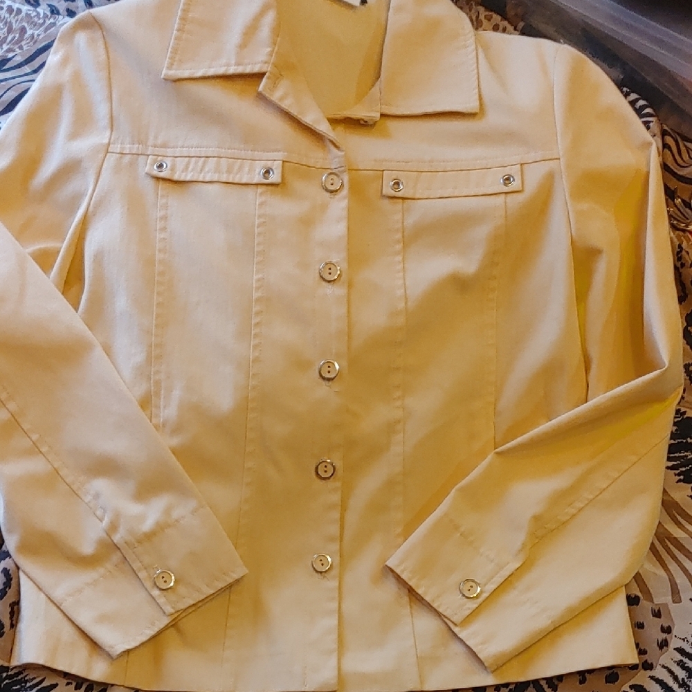 Vintage Cream Button-Up Light Jacket/Shirt Sz 6